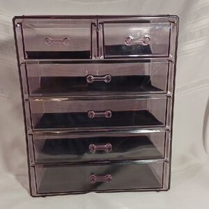 Sorbus Elegant Purple Acrylic Makeup Organizer